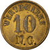 Coin, Germany, Werth-Marke, 10 Pfennig, EF(40-45), Brass