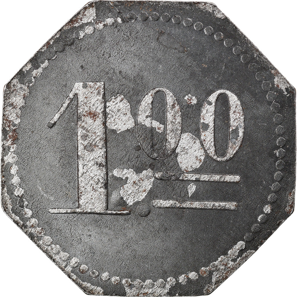 Moneta, Germania, Offz. Kriegsgefangenenlager, Bütow, 1 Mark, BB, Ferro
