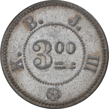 Monnaie, Allemagne, K.B.J. III - POW Camp, Buer in Westfalen, 3 Mark, TTB, Zinc