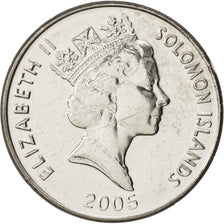 Moneta, Isole Salomone, Elizabeth II, 20 Cents, 2005, SPL, Acciaio placcato