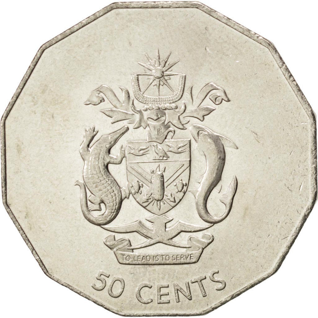 Coin, Solomon Islands, Elizabeth II, 50 Cents, 2005, MS(63), Copper-nickel