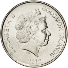 Moneta, Isole Salomone, Elizabeth II, 10 Cents, 2012, SPL, Acciaio placcato