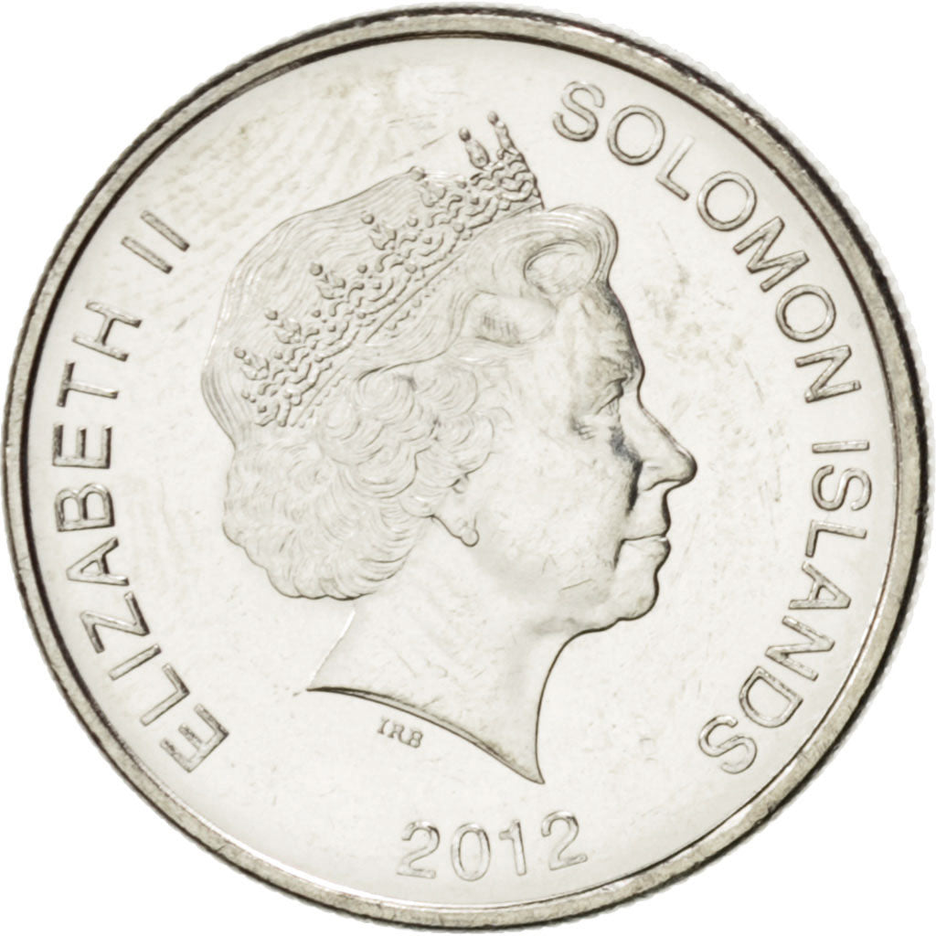 Coin, Solomon Islands, Elizabeth II, 20 Cents, 2012, MS(63), Nickel plated