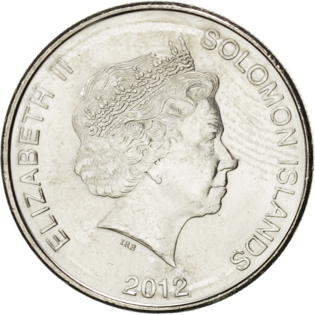 Coin, Solomon Islands, Elizabeth II, 50 Cents, 2012, MS(63), Nickel plated