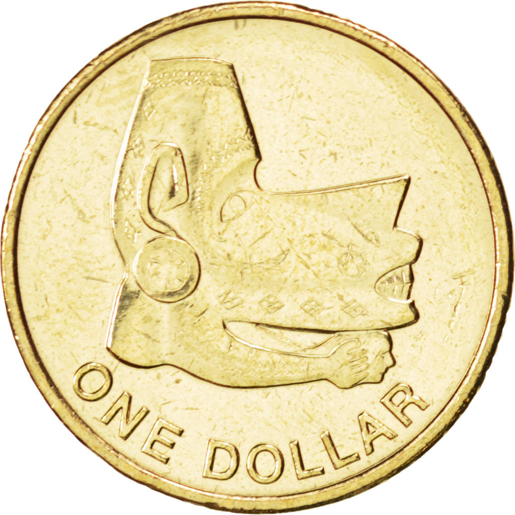 Coin, Solomon Islands, Elizabeth II, Dollar, 2012, MS(63), Aluminum-Bronze