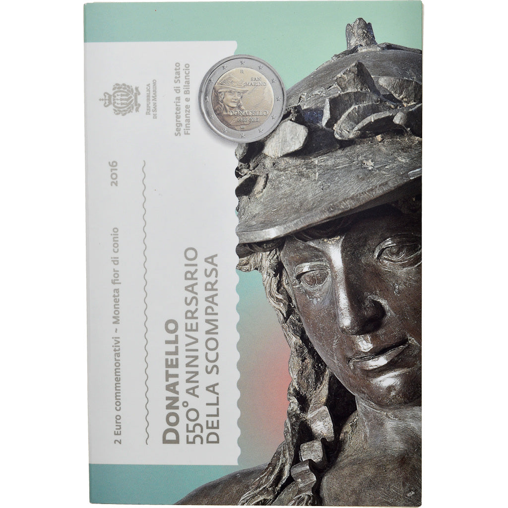 San Marino, 2 Euro, Donatello, 2016, MS(65-70), Bi-Metallic