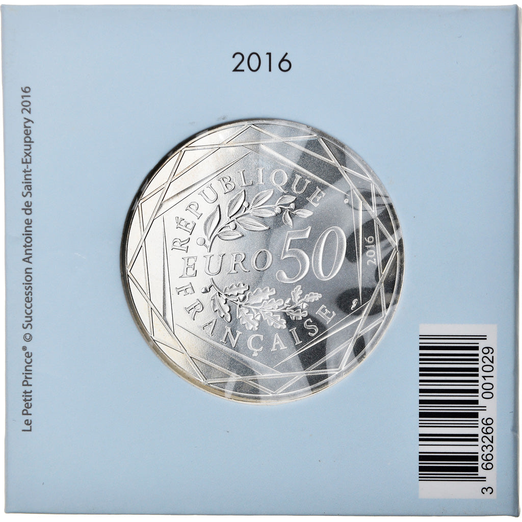 France, Monnaie de Paris, 50 Euro, Le Petit Prince (oiseaux), 2016, MS(65-70)