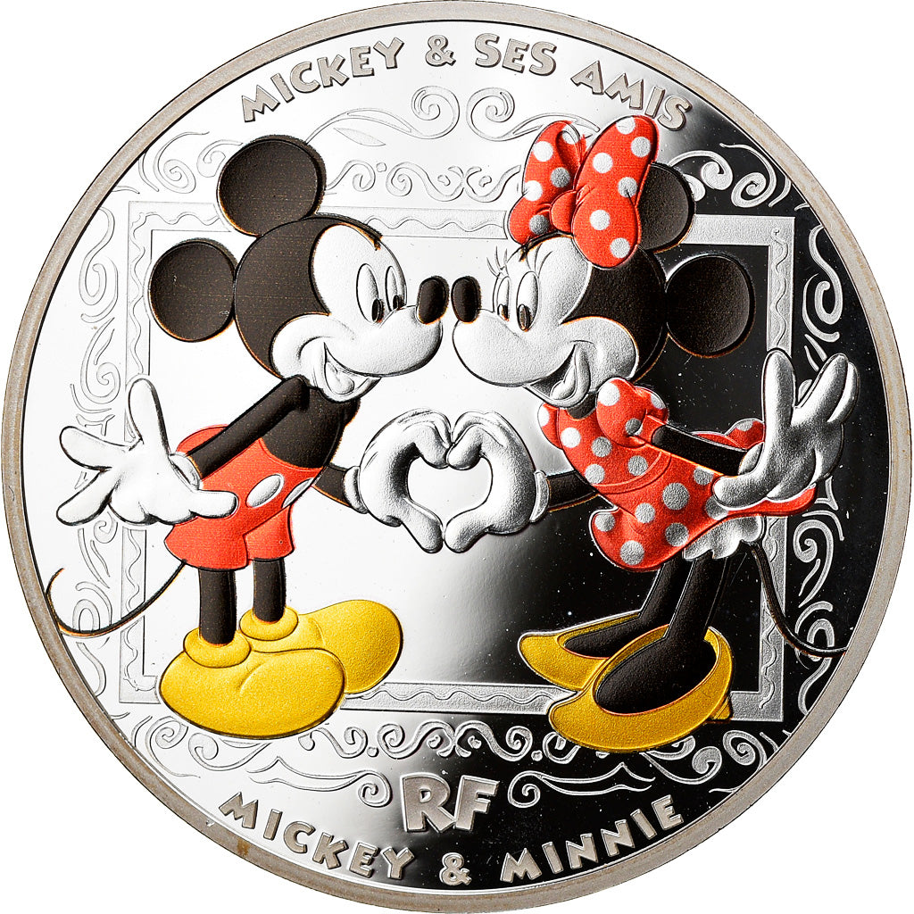 France, 10 Euro, Mickey et ses amis, 2018, FDC, Argent