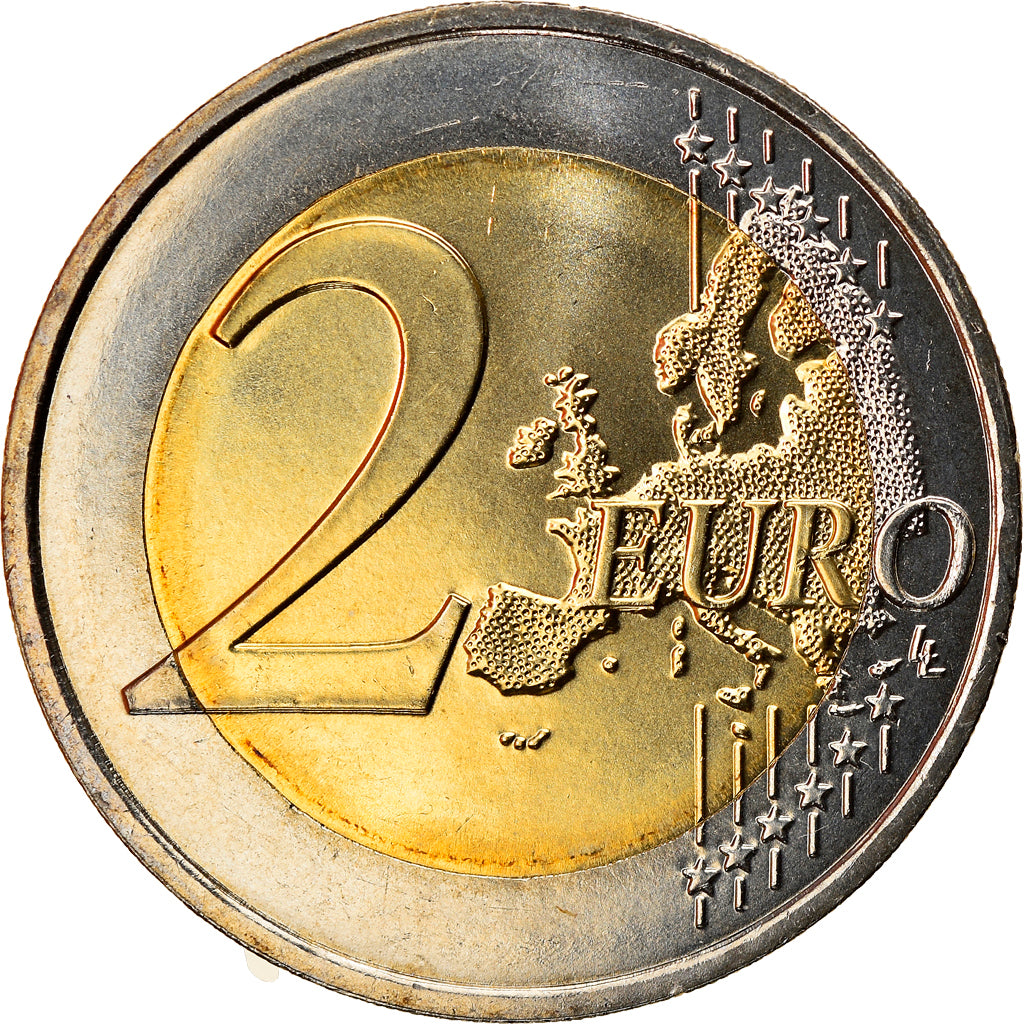 Andorra, 2 Euro, Customs Agreement with the European Union, 2015, Colourized