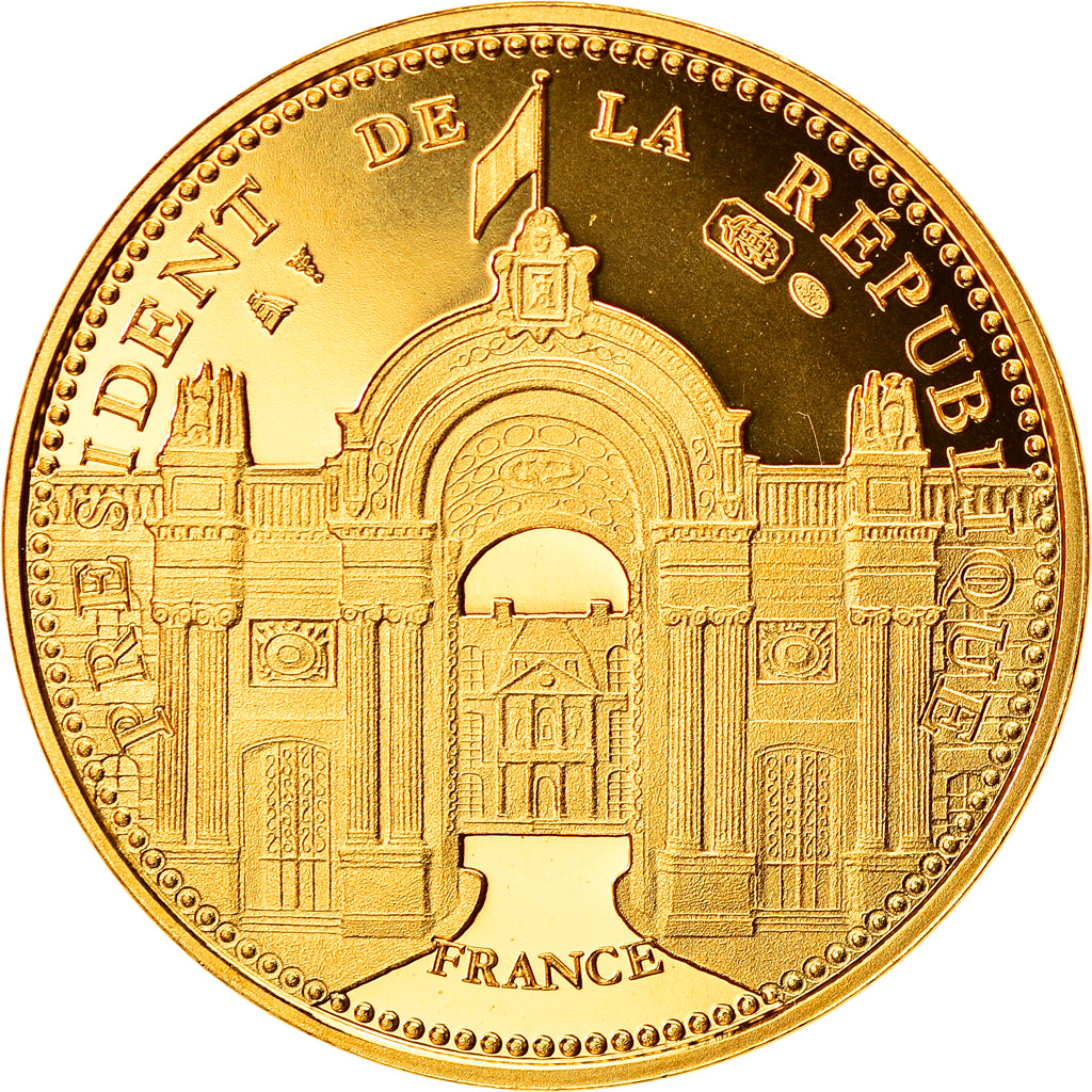 France, Médaille, Emmanuel Macron, Président de la République, 2017, FDC, Or