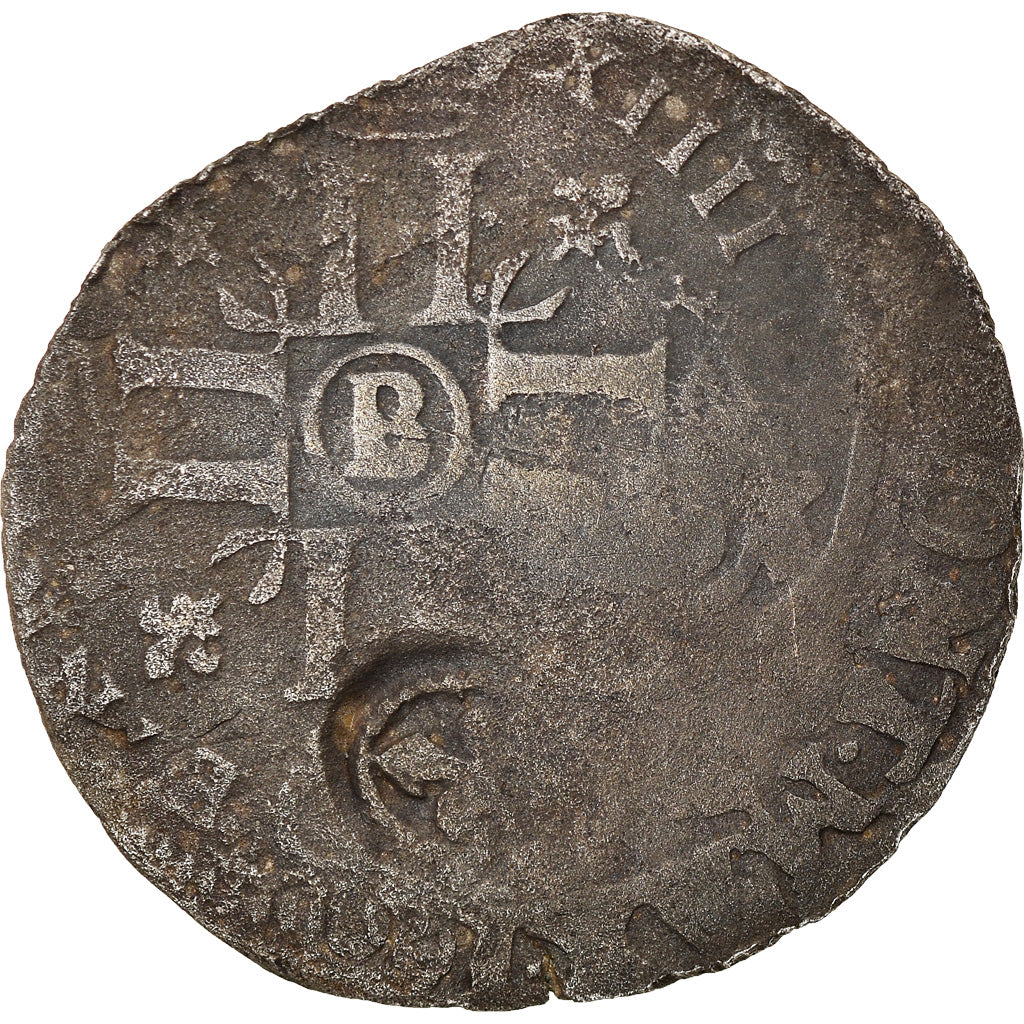 Coin, France, Louis XIV, Quinzain aux 8 L, 1696, Rouen, Very rare, VF(20-25)