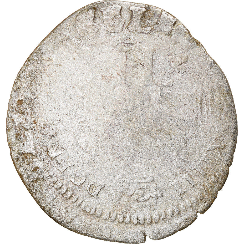 Moeda, França, Louis XIV, Quinzain aux 8 L, 1693, Amiens, VF(20-25), Lingote