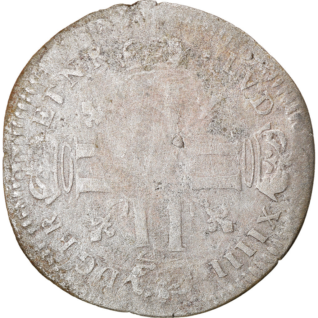 Munten, Frankrijk, Louis XIV, Quinzain aux 8 L, 1692, Amiens, FR, Billon