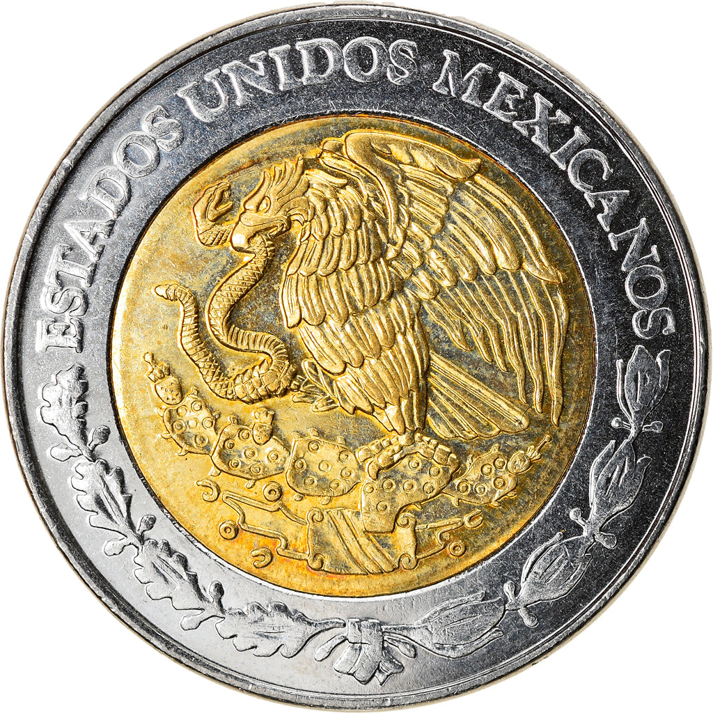 Coin, Mexico, 5 Pesos, 2007, Mexico City, MS(60-62), Bi-Metallic, KM:605