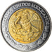 Coin, Mexico, 5 Pesos, 2007, Mexico City, MS(60-62), Bi-Metallic, KM:605