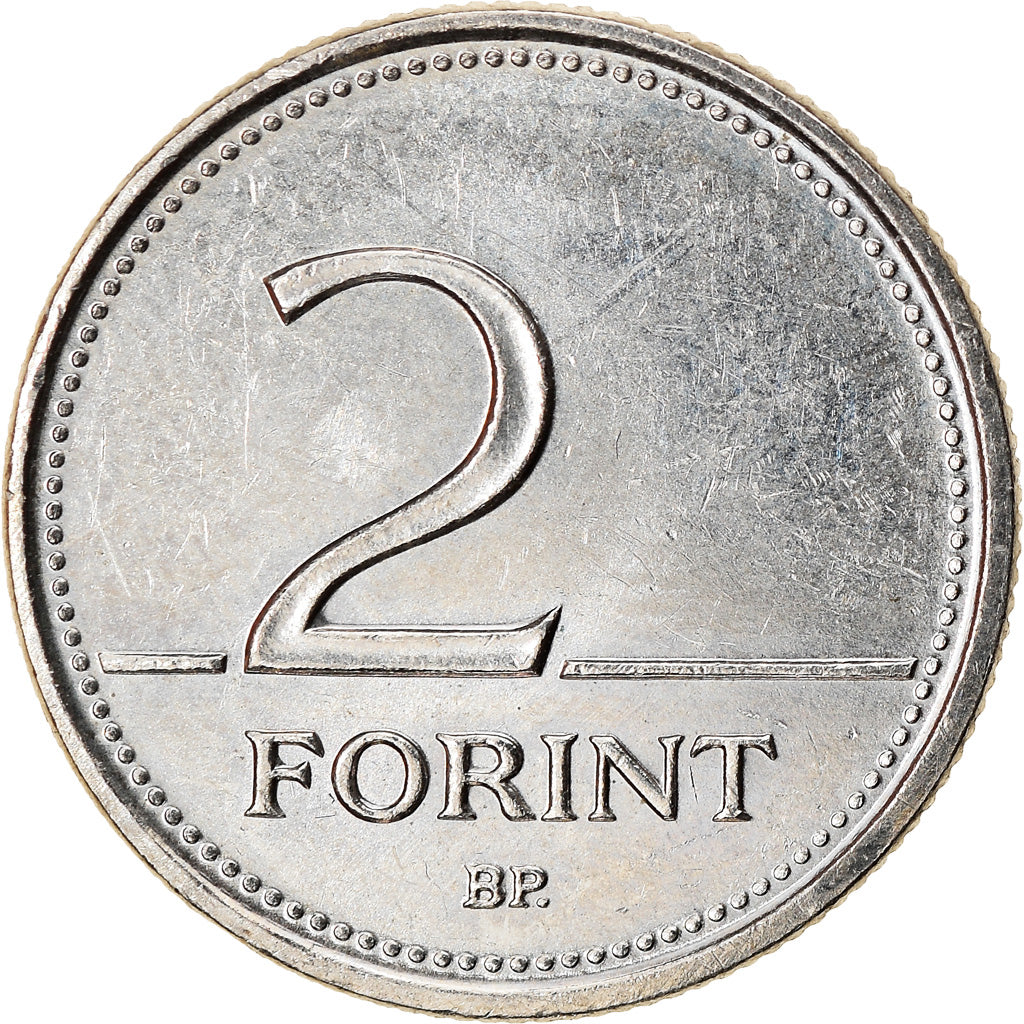 Coin, Hungary, 2 Forint, 2007, MS(60-62), Copper-nickel, KM:693