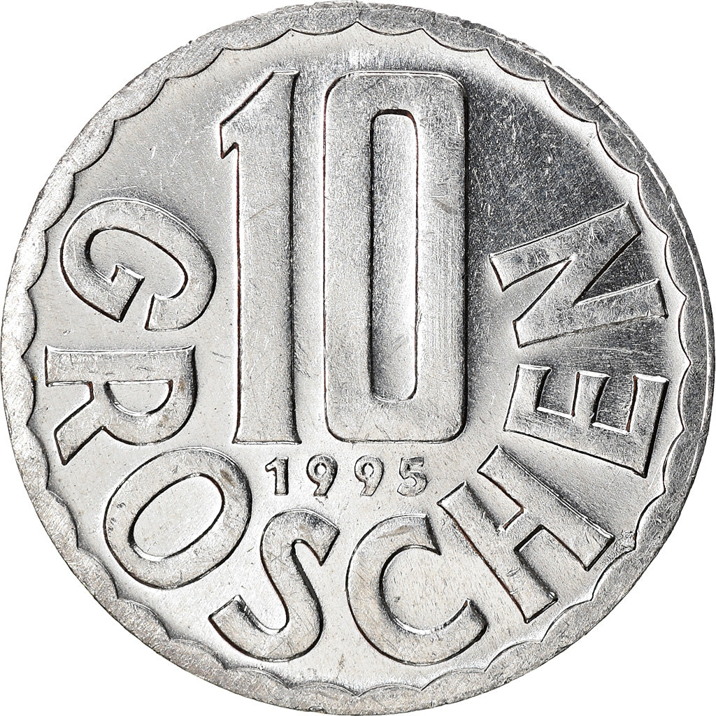 Munten, Oostenrijk, 10 Groschen, 1995, Vienna, PR+, Aluminium, KM:2878