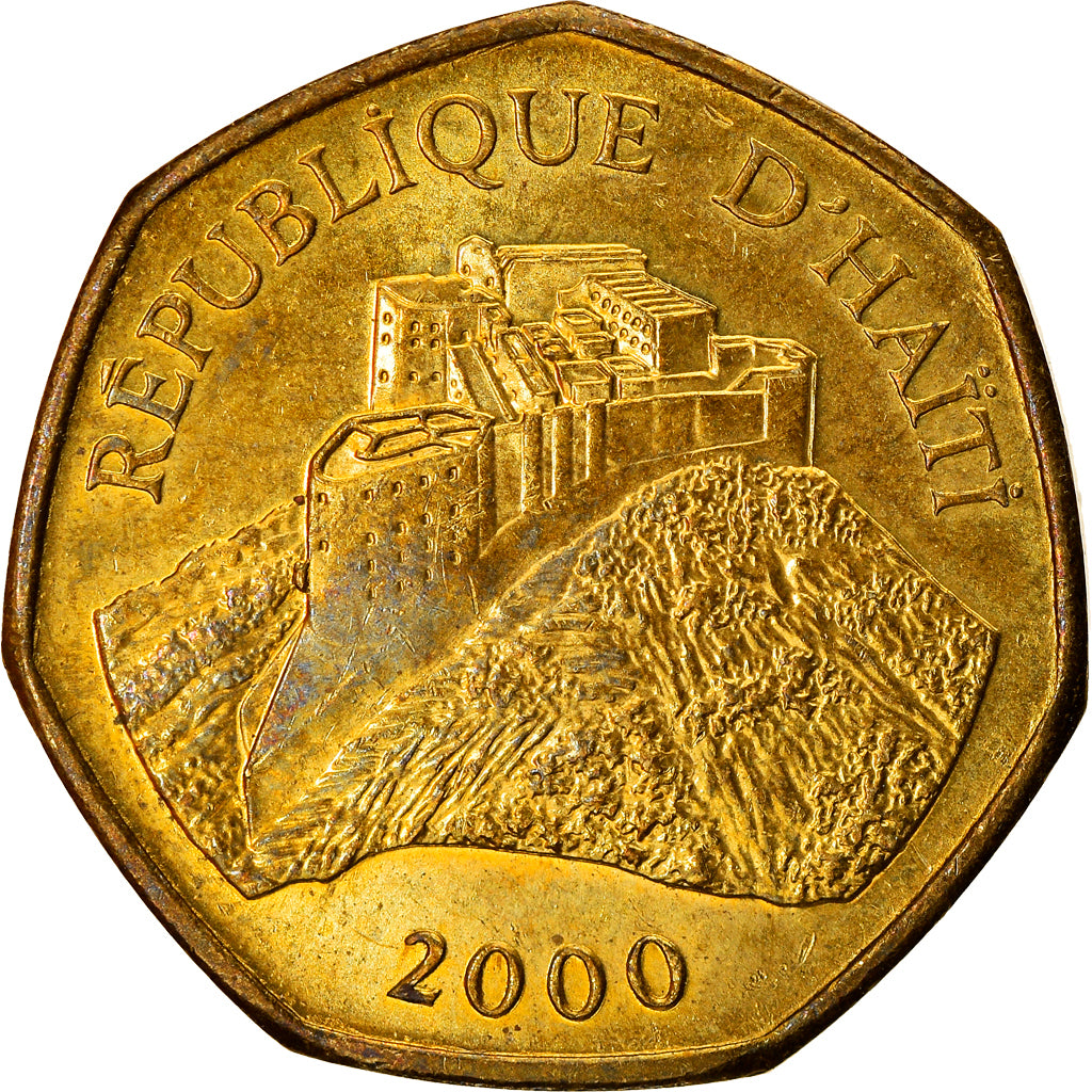 Coin, Haiti, Gourde, 2000, AU(55-58), Brass plated steel, KM:155