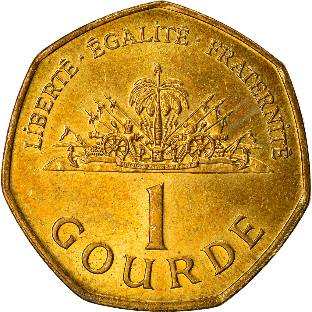 Coin, Haiti, Gourde, 2000, AU(55-58), Brass plated steel, KM:155