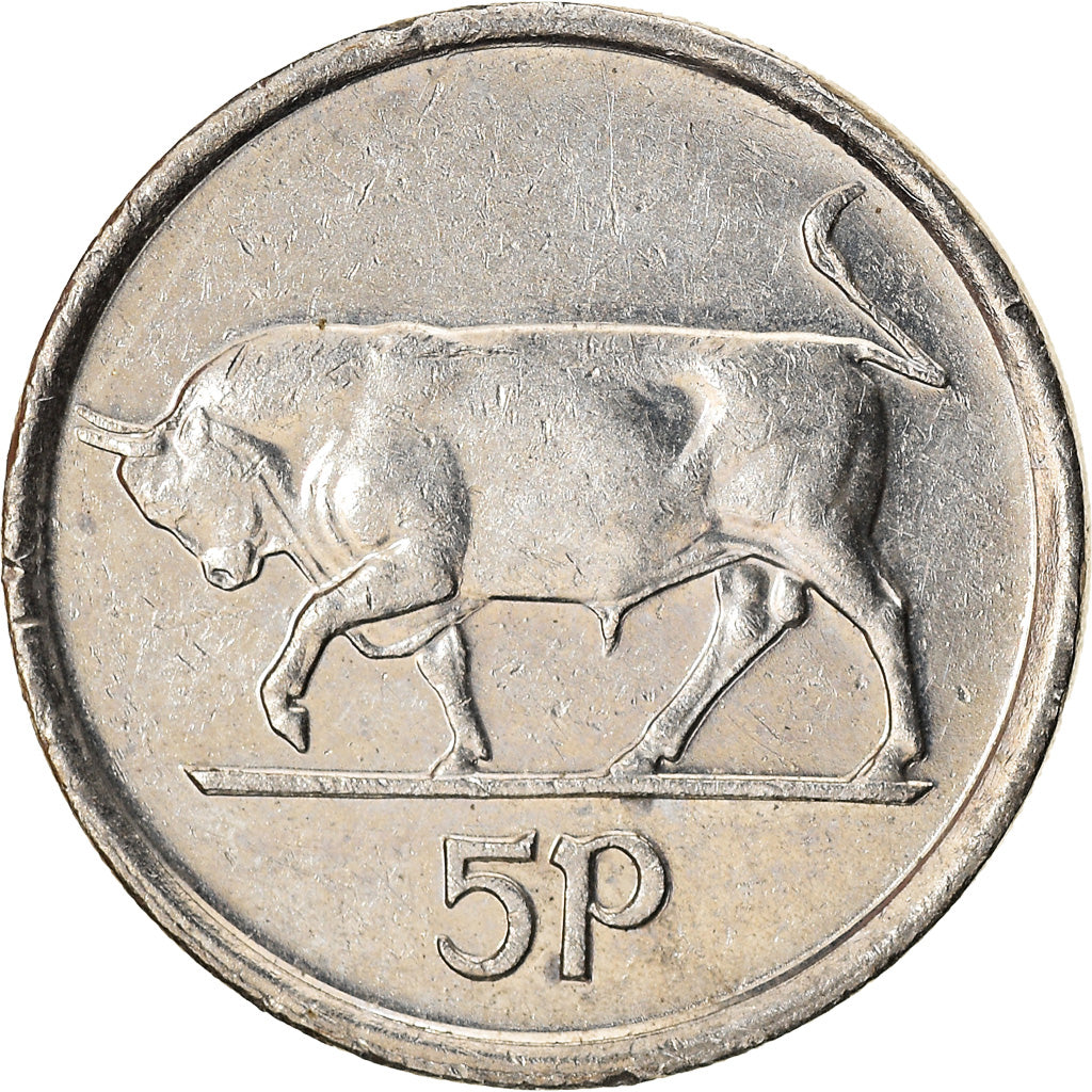 Coin, IRELAND REPUBLIC, 5 Pence, 1998, AU(50-53), Copper-nickel, KM:28