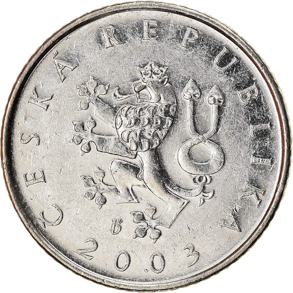 Münze, Tschechische Republik, Koruna, 2003, VZ, Nickel plated steel, KM:7