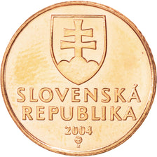 SLOVAKIA, 50 Halierov, 2004, KM #35, MS(63), Copper Plated Steel, 18.75, 2.78