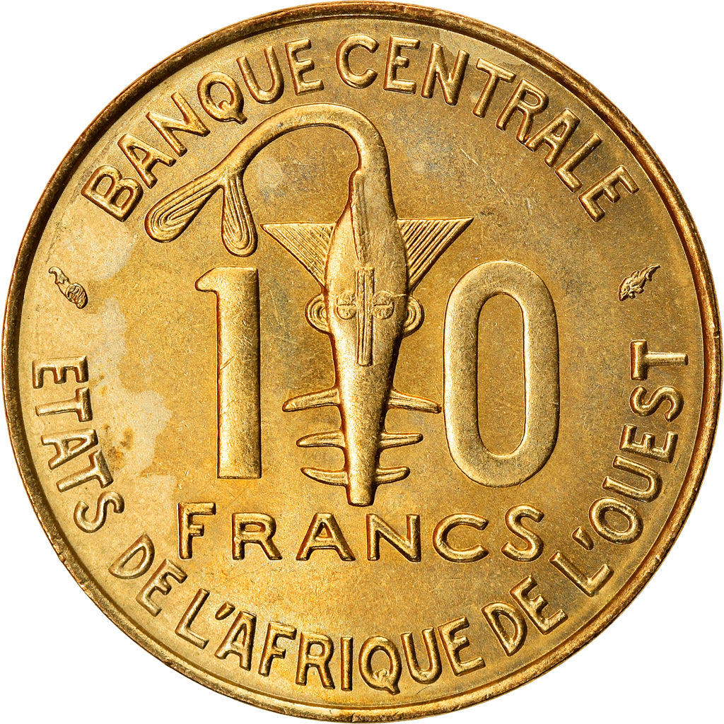 Moeda, Estados da África Ocidental, 10 Francs, 1975, MS(60-62)
