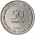 Moneda, Israel, 50 Pruta, 1954, Tel Aviv, MBC+, Níquel recubierto de acero