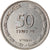 Coin, Israel, 50 Pruta, 1954, Tel Aviv, AU(50-53), Nickel Clad Steel, KM:13.2a