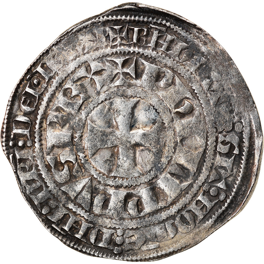 Coin, France, Philip IV, Gros Tournois, VF(30-35), Silver, Duplessy:214