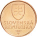 SLOVAKIA, 50 Halierov, 2007, KM #35, MS(63), Copper Plated Steel, 18.75, 2.85