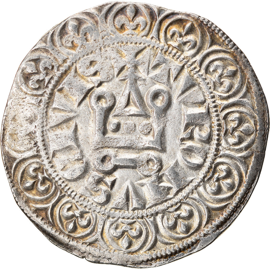 Munten, Frankrijk, Filip IV, Gros Tournois, ZF, Zilver, Duplessy:214