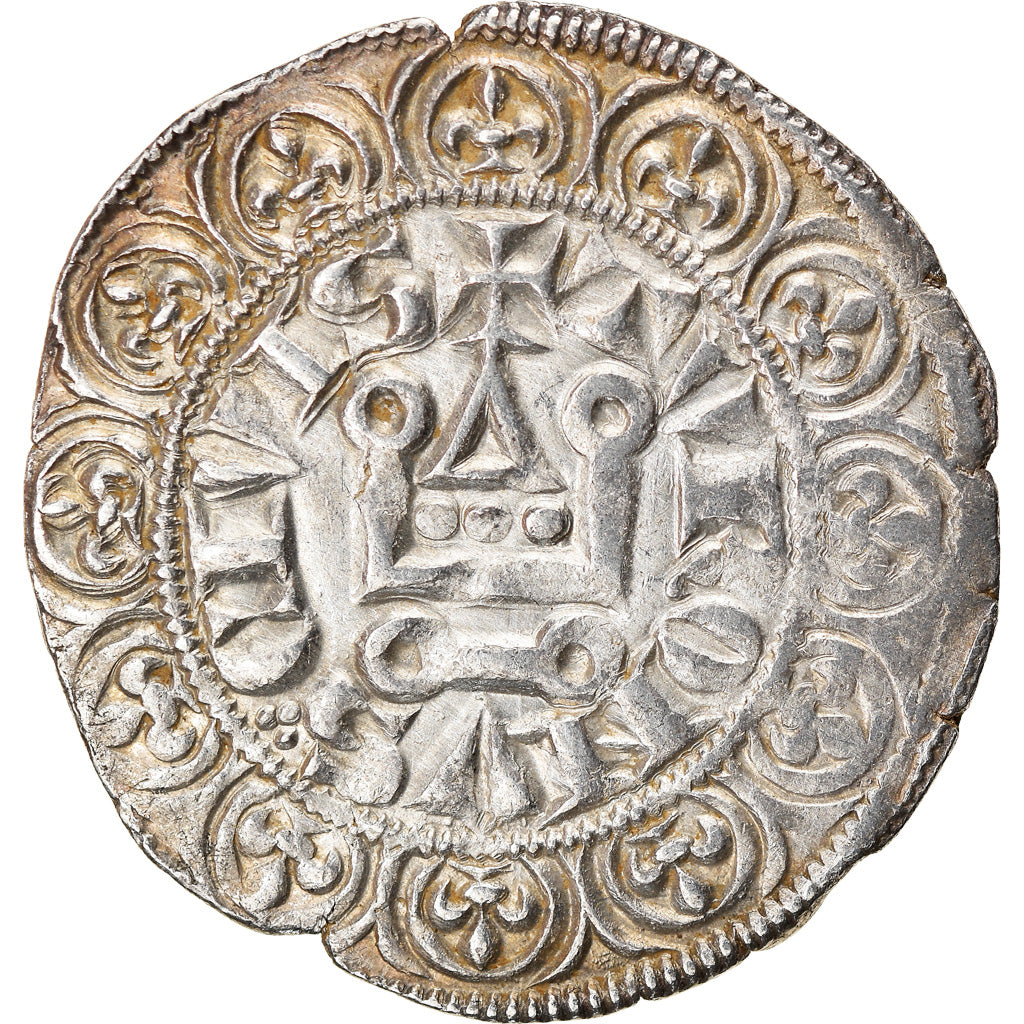 Coin, France, Philip IV, Gros Tournois, AU(50-53), Silver, Duplessy:214