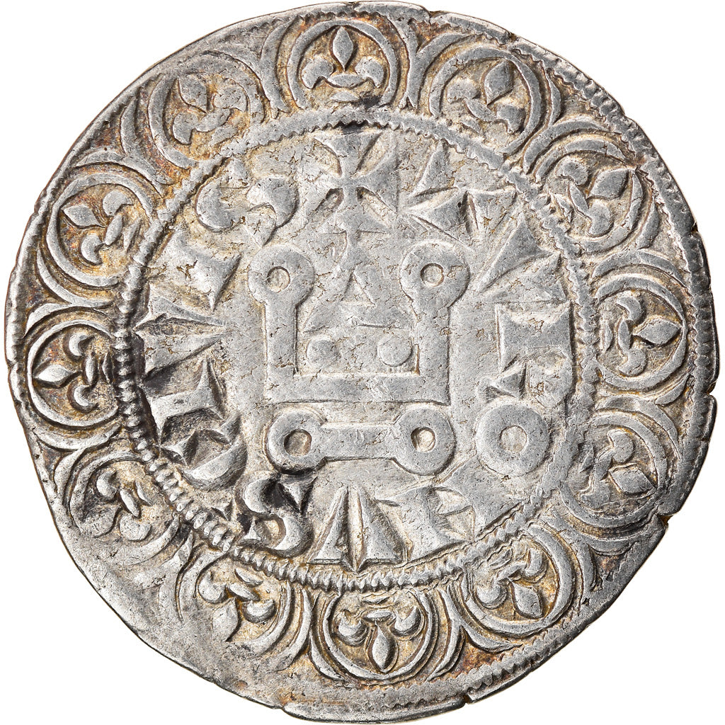 Munten, Frankrijk, Filip IV, Gros Tournois, ZF, Zilver, Duplessy:213