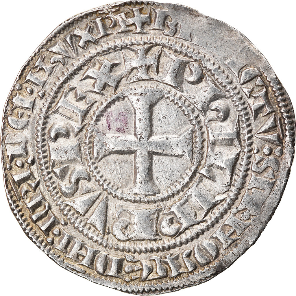 Moneta, Francja, Philip IV, Gros Tournois, AU(50-53), Srebro, Duplessy:213