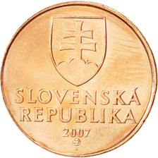Coin, Slovakia, 50 Halierov, 2007, MS(63), Copper Plated Steel, KM:35