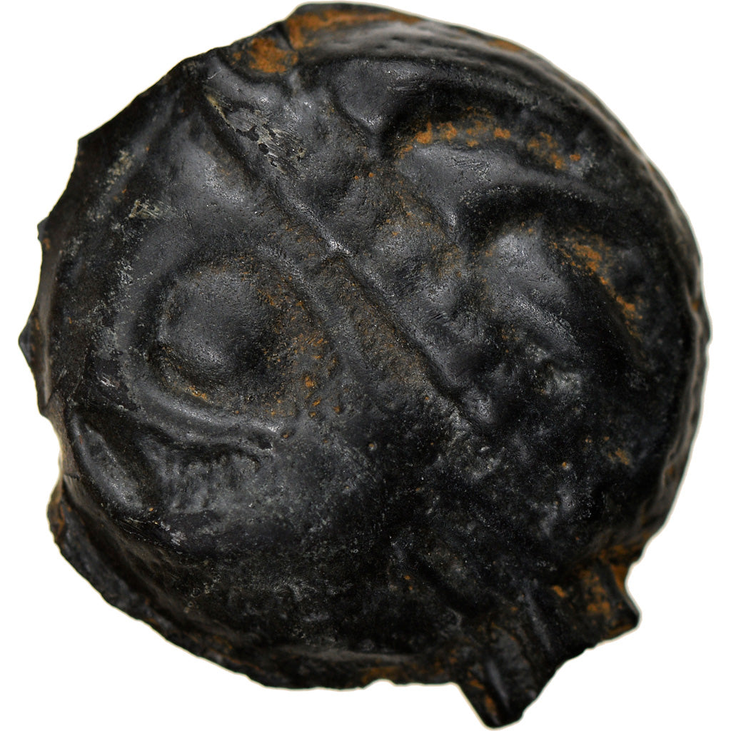 Coin, Leuci, Potin à la tête d'indien, AU(50-53), Potin, Delestrée:226