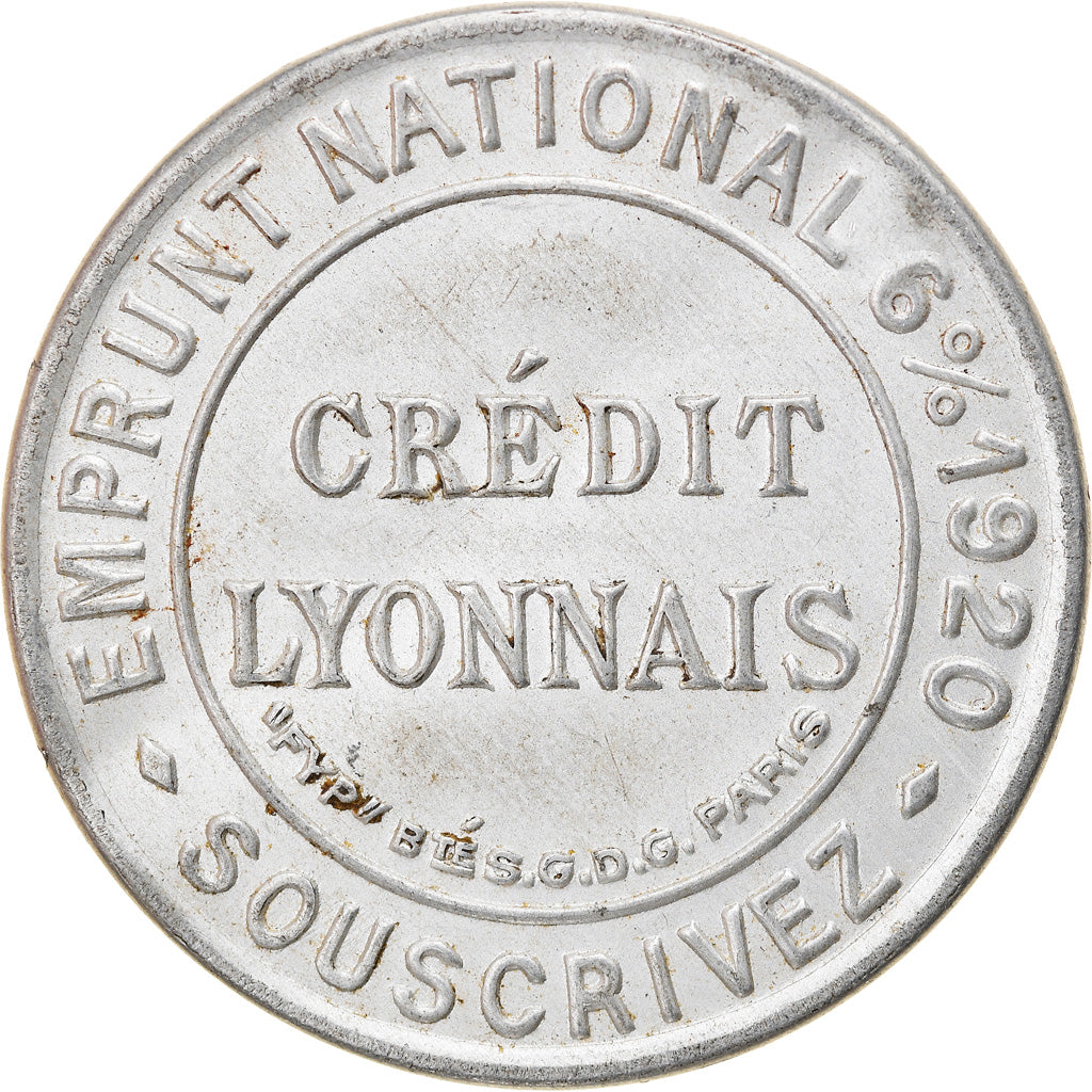 Moneda, Francia, Timbre-Monnaie, Crédit Lyonnais, Paris, 10 Centimes, MBC+