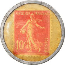Monnaie, France, Timbre-Monnaie, Crédit Lyonnais, Paris, 10 Centimes, TTB