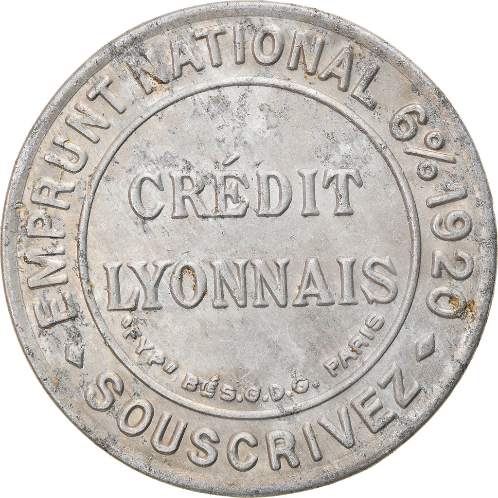 Coin, France, Timbre-Monnaie, Crédit Lyonnais, Paris, 10 Centimes, EF(40-45)