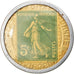 Munten, Frankrijk, Timbre-Monnaie, Crédit Lyonnais, Paris, 5 Centimes, PR