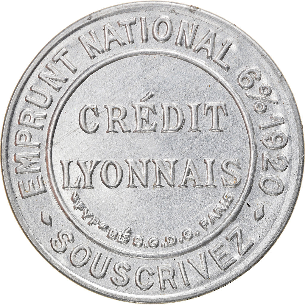 Moneda, Francia, Timbre-Monnaie, Crédit Lyonnais, Paris, 5 Centimes, EBC