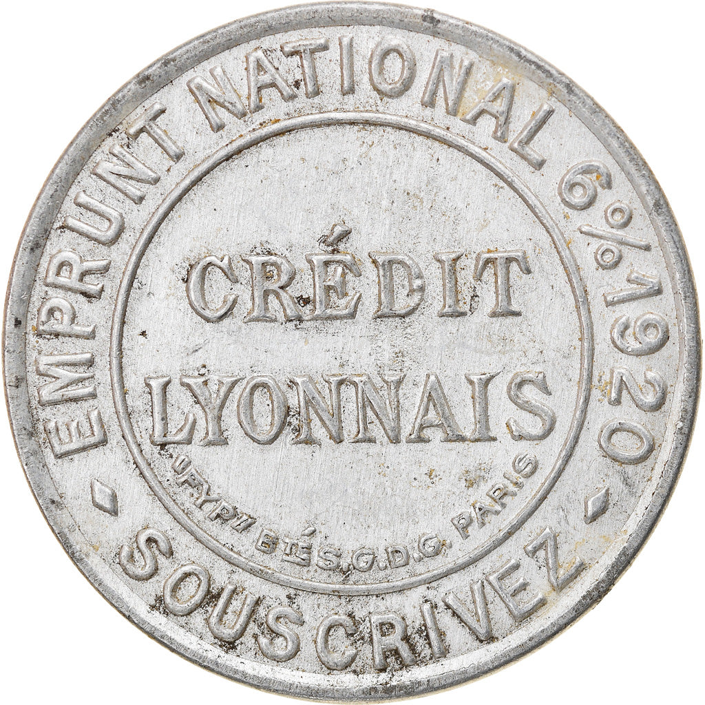 Coin, France, Timbre-Monnaie, Crédit Lyonnais, Paris, 25 Centimes, EF(40-45)