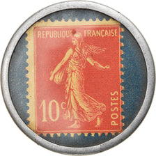 Münze, Frankreich, Timbre-Monnaie, Nouvelles Galeries, 10 Centimes, SS+