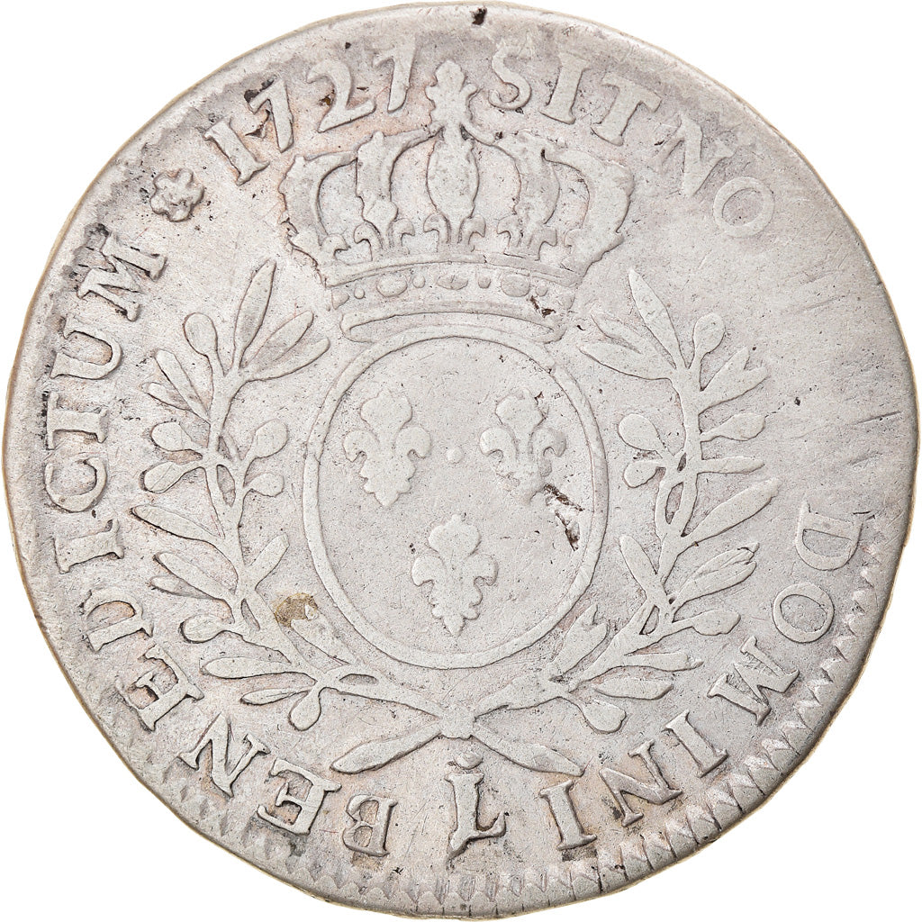 Moneta, Francja, Louis XV, 1/2 Ecu aux branches d'olivier, 1727, Bayonne