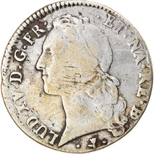 Munten, Frankrijk, Louis XV, Écu de Béarn au bandeau, 1766, Pau, FR, Zilver