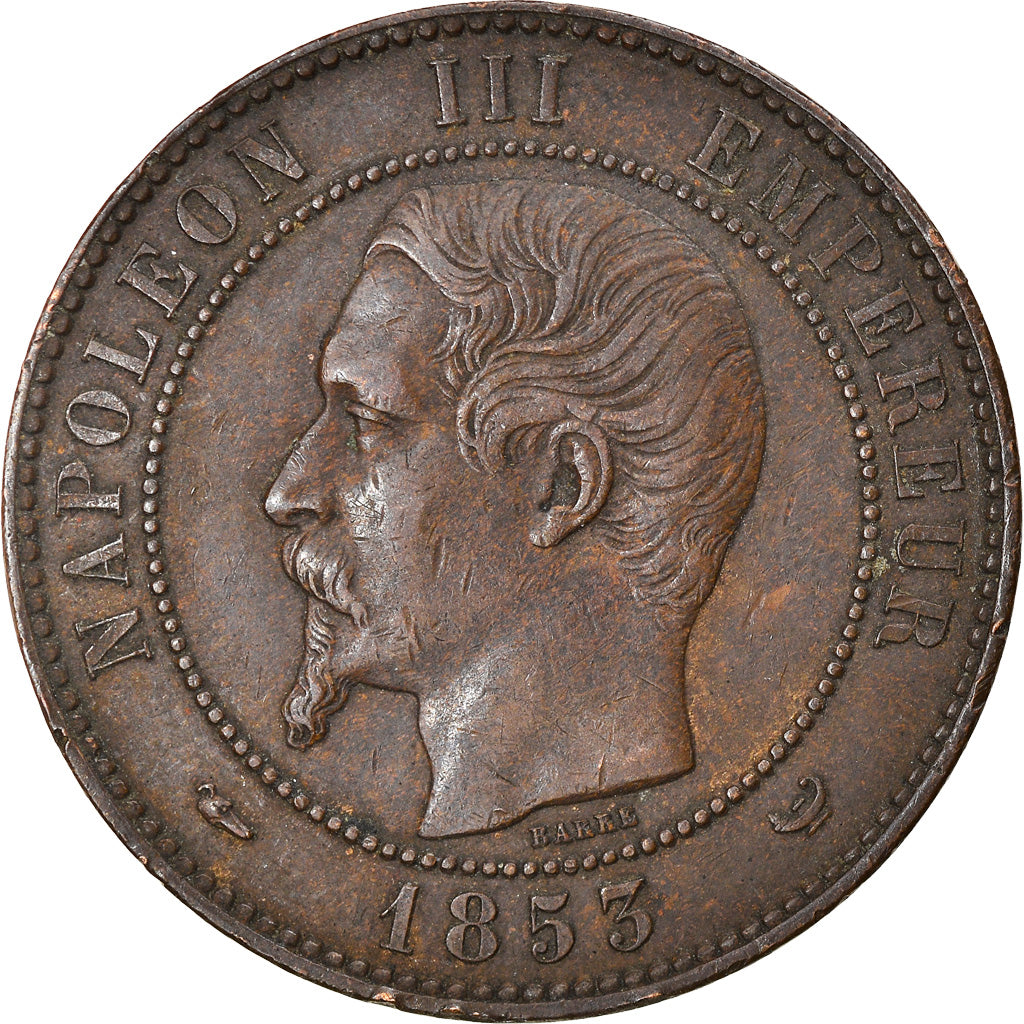 França, Token, Napoléon III, Visite impériale à Lille, 1853, Module de 10