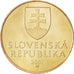 SLOVAKIA, Koruna, 2007, KM #12, MS(63), Bronze Plated Steel, 21, 3.86