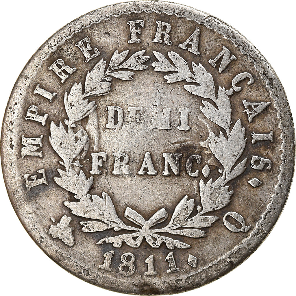 Coin, France, Napoleon I, 1/2 Franc, 1811, Perpignan, VF(30-35), Silver