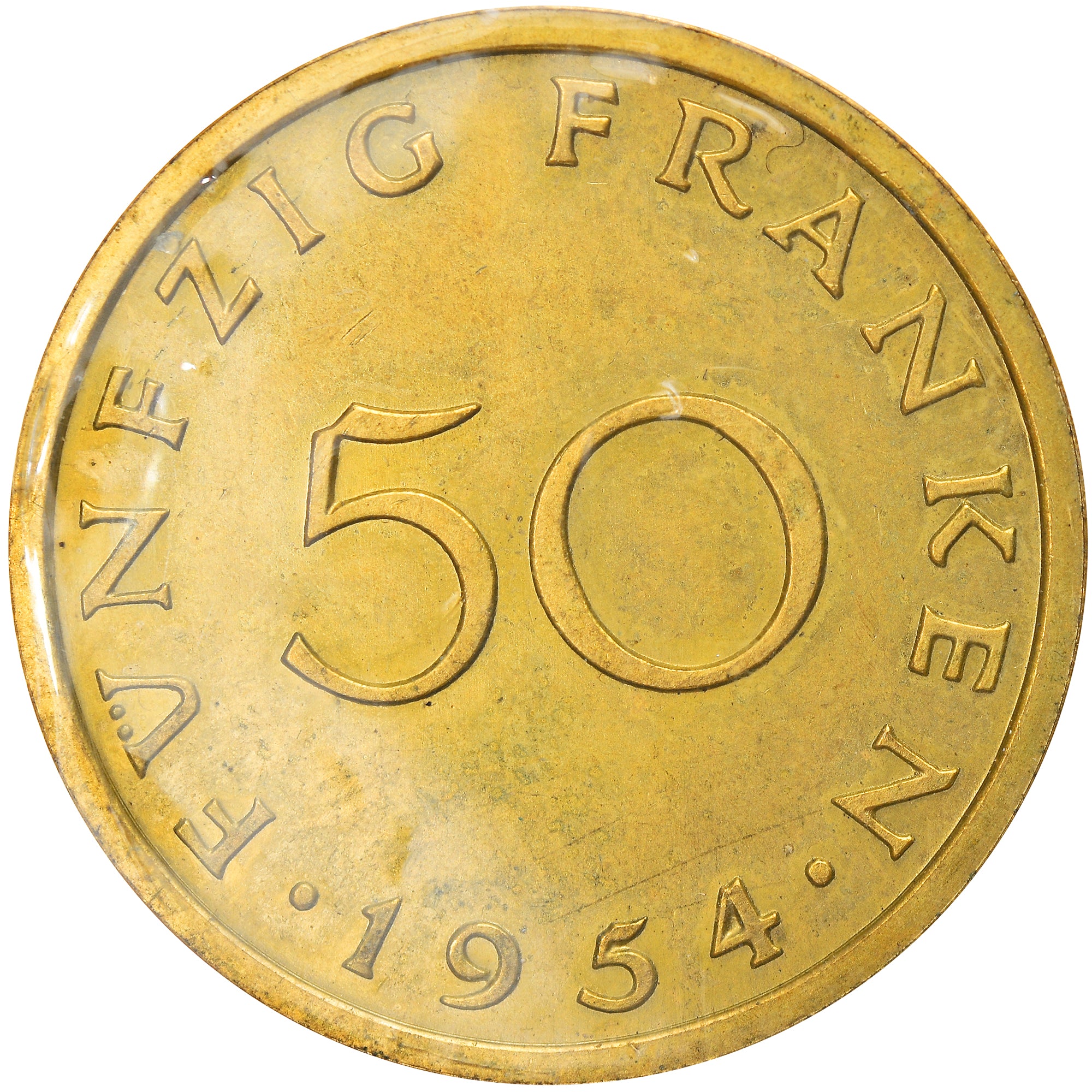 Monnaie, SAARLAND, 50 Franken, 1954, Paris, ESSAI, FDC, Aluminum-Bronze, KM:E5